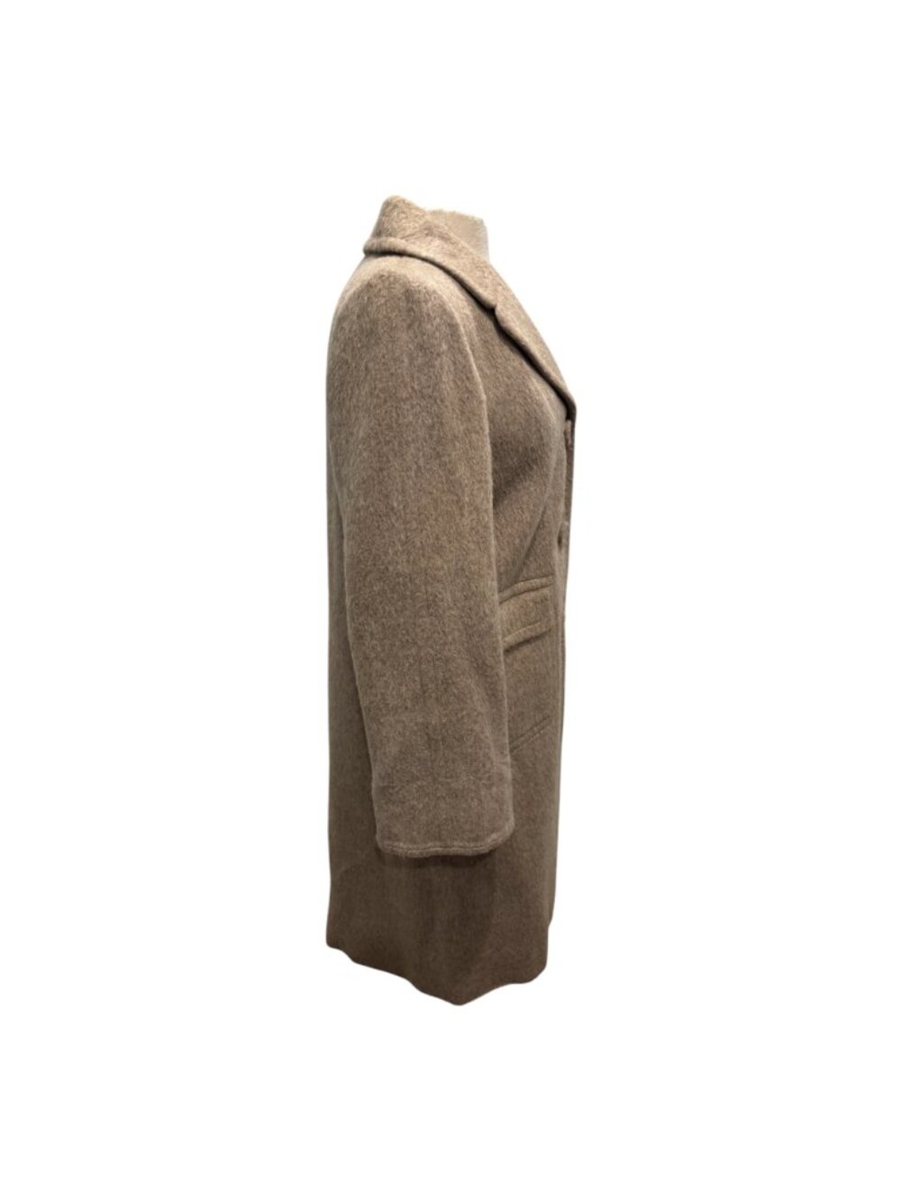 Vintage James B Tan & Co Women’s Brown Brushed Long Coat Tailored Classic - Picture 5 of 10